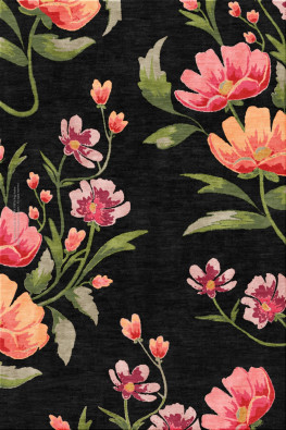 Anna-Veda 11713-floweresque - handgefertigter Teppich,  tibetisch (Indien), 100 Knoten Qualität